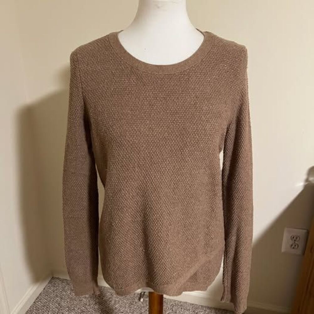 NWOT Madewell Brown Knit Crew Neck Sweater Small